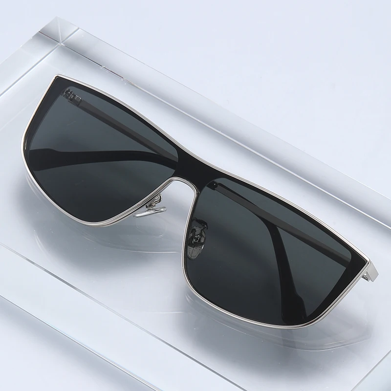 Metal Frame One-piece Sunglass - Metal Photo Panel review and price